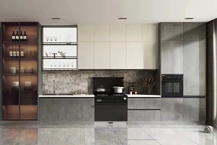 通透個性的現(xiàn)代簡約廚房，帥豐集成灶也能輕松駕馭