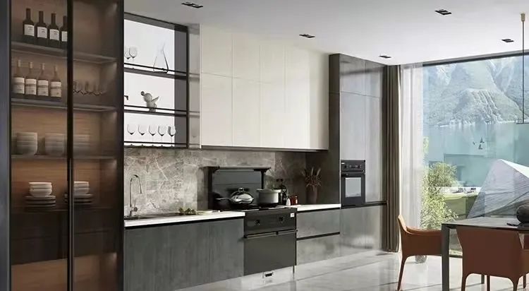 通透個性的現(xiàn)代簡約廚房，帥豐集成灶也能輕松駕馭