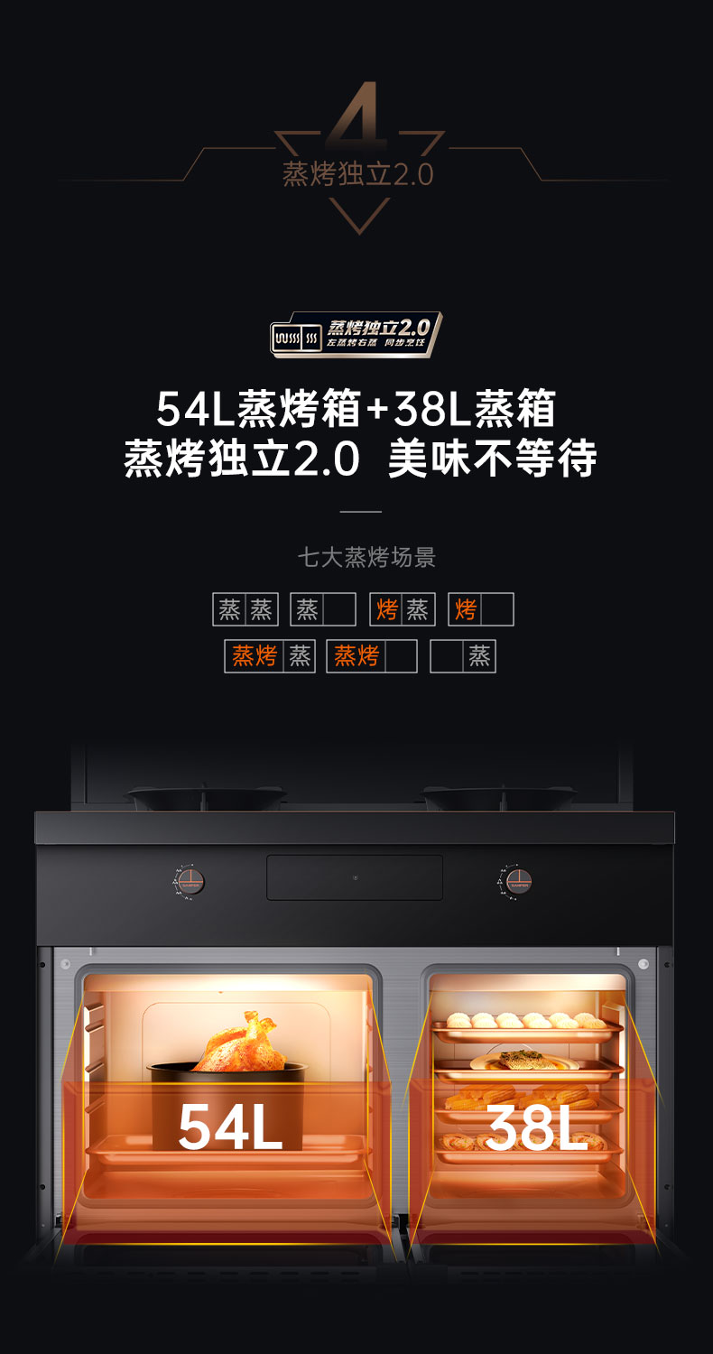 帥豐星辰X1雙子星蒸烤獨(dú)立(100S)集成灶