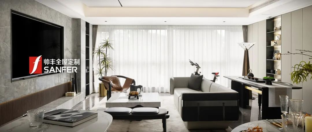 帥豐全屋高定 | 129㎡現(xiàn)代灰色系，盡顯優(yōu)雅高級品味