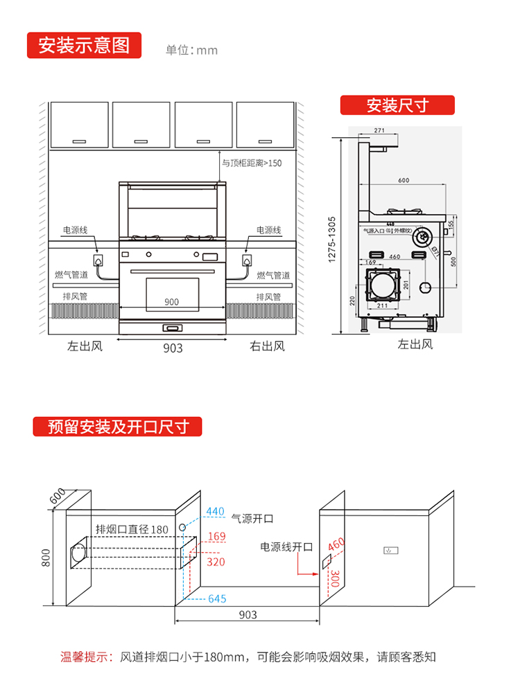 帥豐ND6蒸箱款集成灶