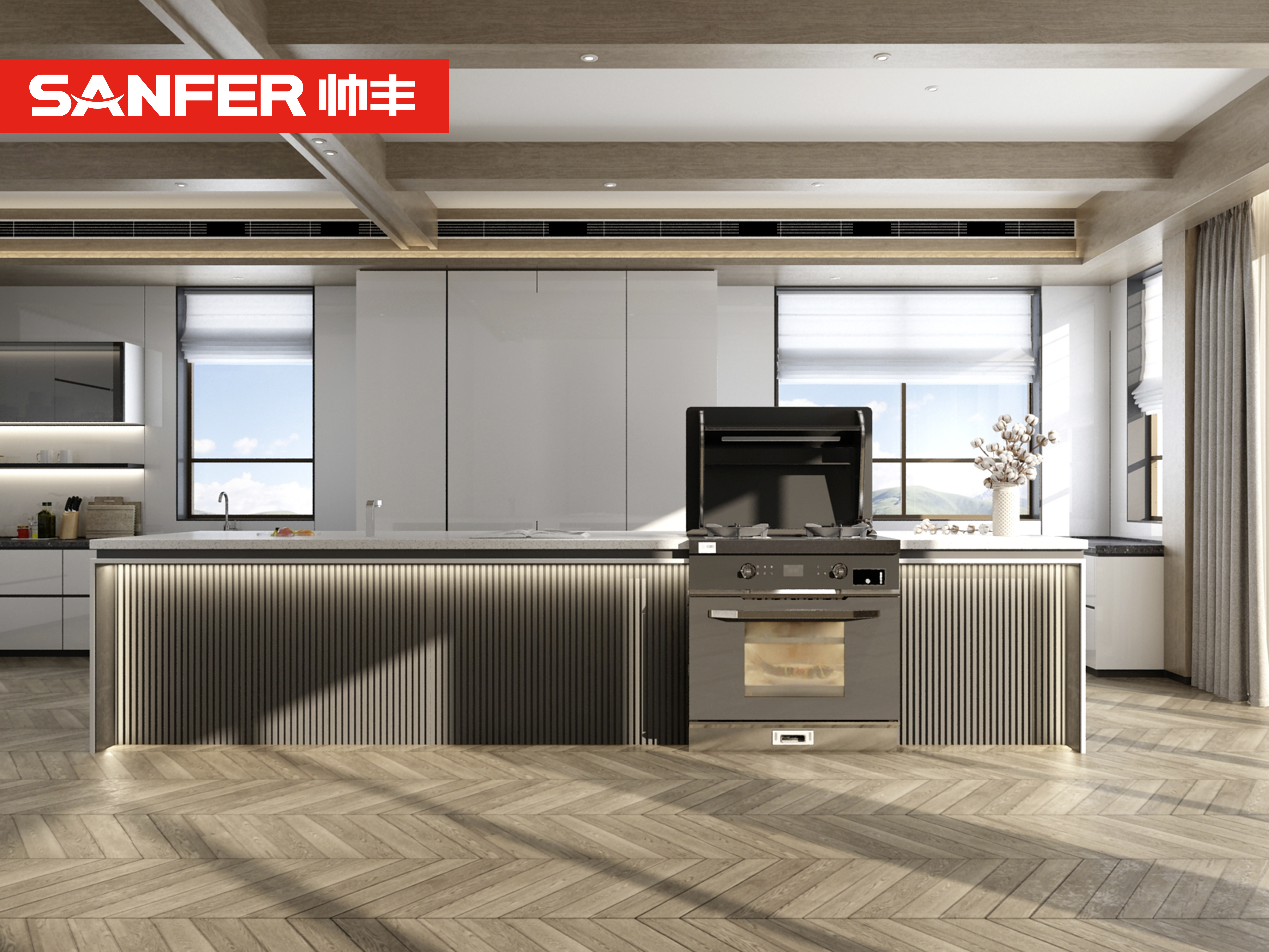 開(kāi)放式廚房必須要裝集成灶，因?yàn)檫@兩點(diǎn)